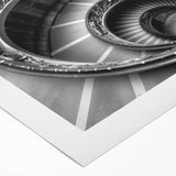 Art deco poster of the Vatican scenery in muted earth tones on rolled canvas, ideal for dining room wall art.