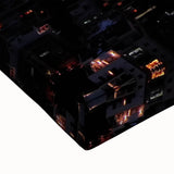 Large art of Tel Aviv landscape in black and white on stretched canvas, ideal for bedroom wall decor.