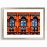 Textured abstract art print depicting the Saudi Arabian landscape in earthy tones, framed with a silver mat.