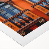 Art deco poster featuring a vibrant, stylized view of Saudi Arabia scenery on a rolled canvas.