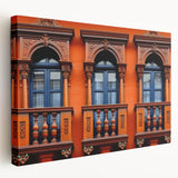 Large stretched canvas featuring a detailed Saudi Arabian landscape in earthy tones, suitable for kitchen wall art.