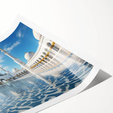 Extra large wall art featuring line art flowers in muted earth tones on a rolled canvas, ideal for large living room decor.