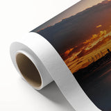 Art deco poster of Auckland skyline in pastel shades on rolled canvas, suitable for nursery wall art or dining room.