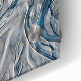 Large abstract wall art of Canterbury, New Zealand in acrylic glass, featuring muted earth tones, ideal for dining room art.