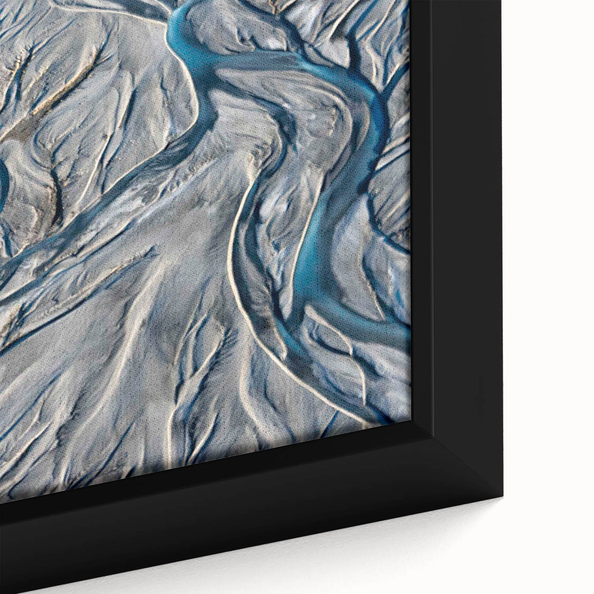 Extra large black wall art featuring a textured, colorful depiction of Canterbury, New Zealand on a framed canvas.