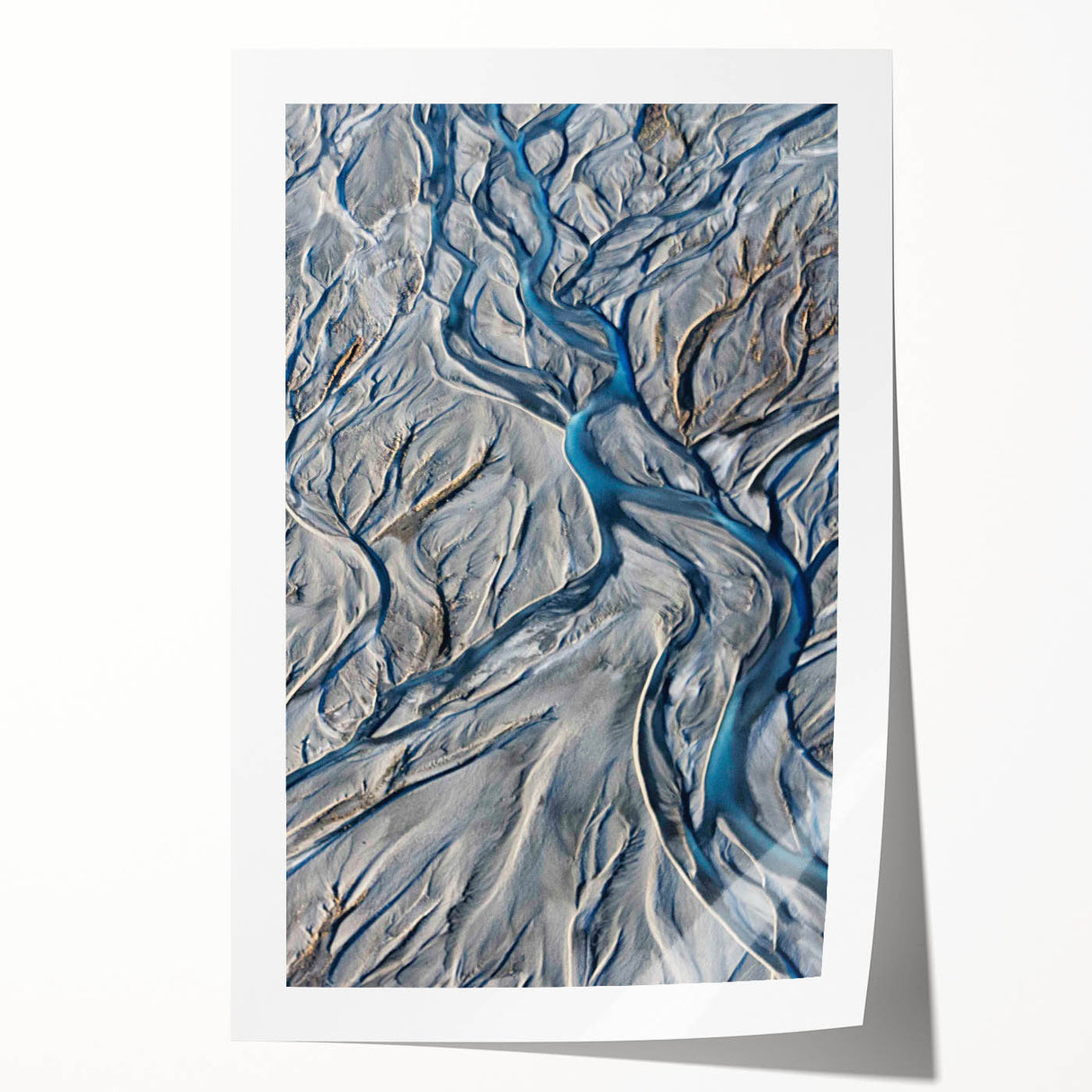 Extra large rolled print of Canterbury, New Zealand scenery with vibrant green and blue tones.