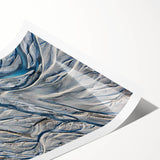 Extra large wall art featuring line art flowers in monochrome, printed on rolled canvas.