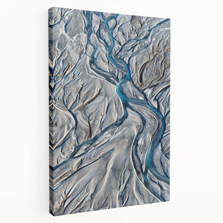 Large stretched canvas of Canterbury, New Zealand landscape in muted earth tones, ideal for kitchen wall art.