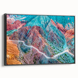 Black and white framed canvas of an Argentine landscape, ideal for bedroom wall art.