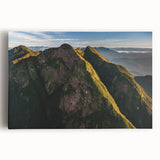 Black and white stretched canvas of a Brazilian landscape, ideal for kitchen wall art.