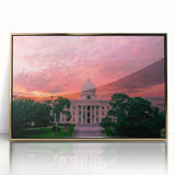 Large art print of an Alabama landscape in muted earth tones on a framed acrylic, ideal for modern art wall decor.