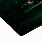 Large art depicting a black and white Alabama landscape on stretched canvas, suitable for bedroom wall decor.