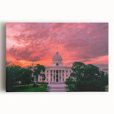 Black and white photo of Alabama scenery on large stretched canvas, suitable as kitchen wall art.