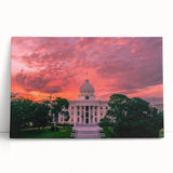 Black and white stretched canvas of Alabama scenery, ideal for kitchen wall art or bedroom ambiance.