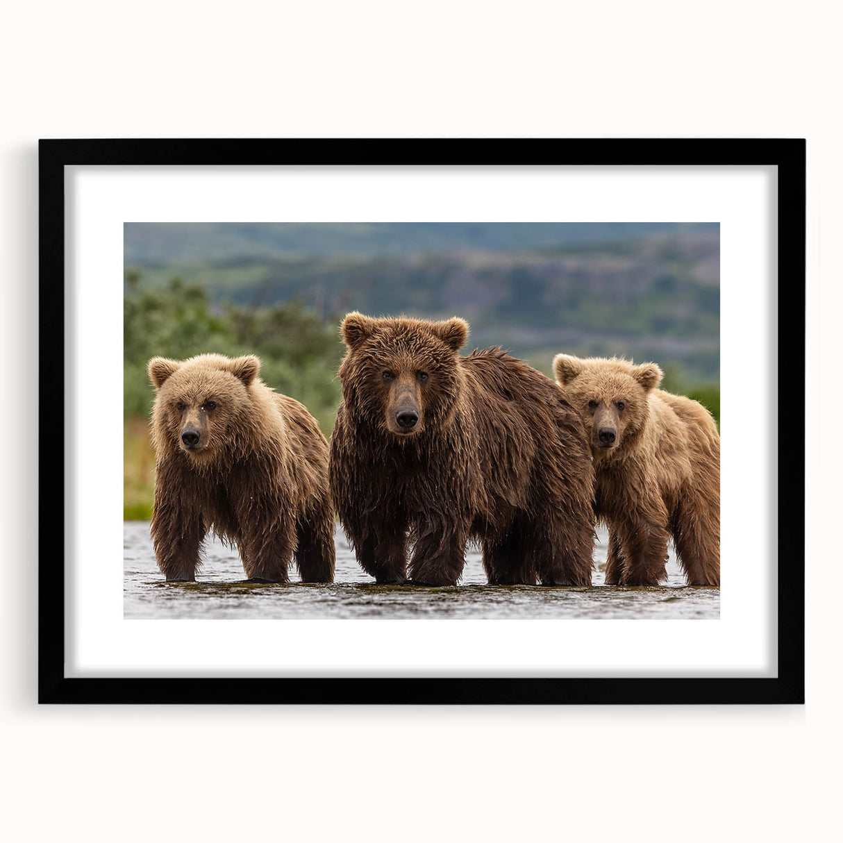 Extra large abstract art print featuring a textured, colorful Alaska scenery on a framed canvas, ideal for living room decor.