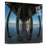 Acrylic print of Daytona scenery with vibrant blues and greens, suitable for bedroom or dining room decor.