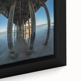 Framed canvas featuring a textured depiction of Daytona with a palette of black and colorful art.