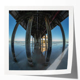 Rolled print of Daytona scenery with vibrant blue and green tones, ideal for art wall dining room.