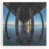 Black and white stretched canvas of Daytona scenery, ideal for kitchen wall art.