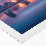 Art deco poster featuring Delaware scenery in pastel shades on rolled canvas, suitable for dining room decor.