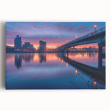Black and white photograph of Delaware scenery on large stretched canvas, ideal for kitchen wall art.