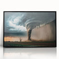 Large abstract wall art featuring a Kansas scenery in muted earth tones on a framed acrylic.