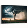 Black and white landscape art painting of a Kansas scenery on framed canvas, suitable for bedroom decor.