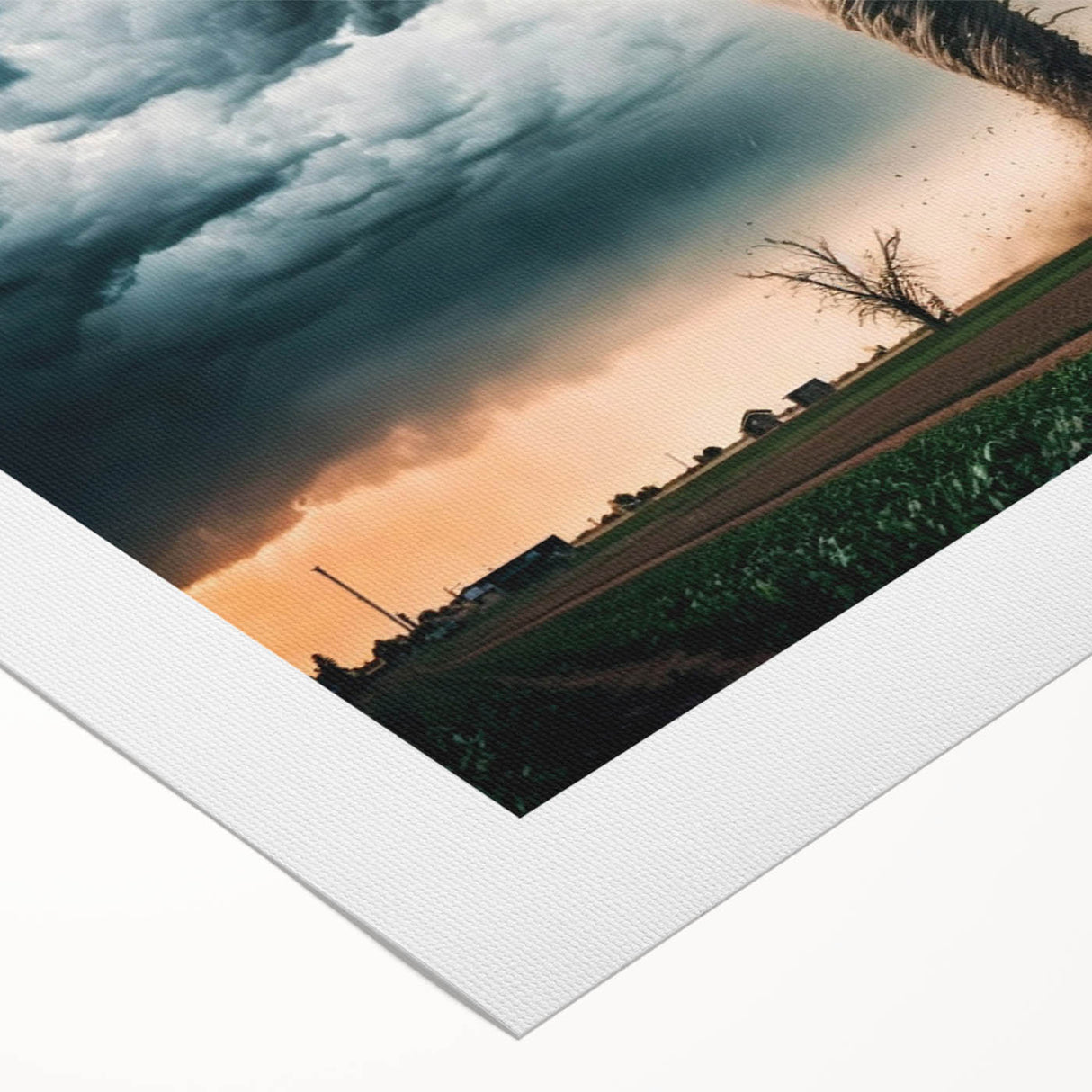 Art Deco poster of Kansas scenery in muted earth tones on rolled canvas, suitable for dining room decor.