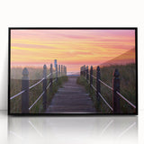 Large abstract wall art featuring a serene Maine landscape in muted earth tones on a framed acrylic.