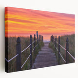 Landscape painting of Maine scenery on stretched canvas, featuring cool blue and green tones, ideal for kitchen wall art.