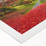 Art deco poster of Vermont scenery in muted earth tones on rolled canvas, suitable for dining room wall art.