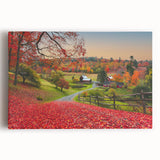 Black and white photograph of Vermont scenery on large stretched canvas, ideal for kitchen wall art.