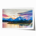 Rolled print of the Grand Tetons scenery in muted earth tones, ideal for art wall dining room.