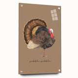 Large abstract wall art depicting autumnal trees on acrylic glass, suitable for bedroom or dining room decor.