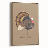 Framed canvas of a vintage landscape painting depicting fall, with muted gold and black tones, ideal for bedroom wall art.