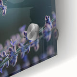 Large abstract wall art on acrylic glass featuring mid-century modernist spring design in vibrant green and yellow.