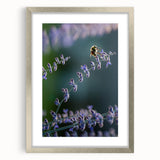 Textured abstract art print in soft green and white hues on a framed canvas, ideal for bedroom decor.