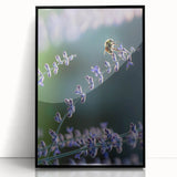 Large abstract wall art depicting spring season in pastel shades on framed acrylic, suitable for modern living room decor.