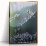 Acrylic print of a mid-century modernist spring scene in pastel shades, ideal for nursery wall art.