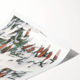 Extra large wall art featuring line art flowers in black and white on a rolled print, suitable for large living room decor.