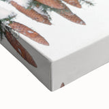 Winter landscape painting in black and white on large stretched canvas, ideal for bedroom wall art.