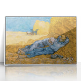 Mid-century modernist art deco poster featuring a Van Gogh style scene on white acrylic, ideal for nursery wall art.
