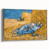 Framed canvas depicting Van Gogh-style landscape art with vibrant colors, ideal for adding a vintage touch to any room.