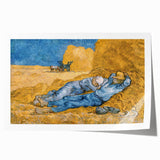 Rolled canvas print of Van Gogh-inspired floral art in vibrant colors, suitable for dining room or bathroom wall decor.