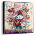 Floral Dining Room Wall Art - Elegant Modern Canvas Print