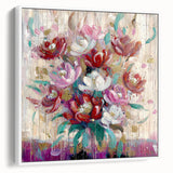 Floral Dining Room Wall Art - Elegant Modern Canvas Print