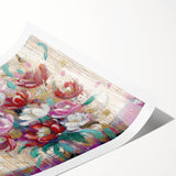 Floral Dining Room Wall Art - Elegant Modern Canvas Print