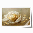 Golden Floral Living Room Wall Art – Elegant Canvas Print