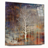 Abstract floral acrylic wall art featuring vibrant colors and intricate designs, displayed in a side view without pins. Perfect for modern home decor.