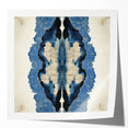 Modern Abstract Wall Art – Navy Blue & Beige Symmetrical Canvas